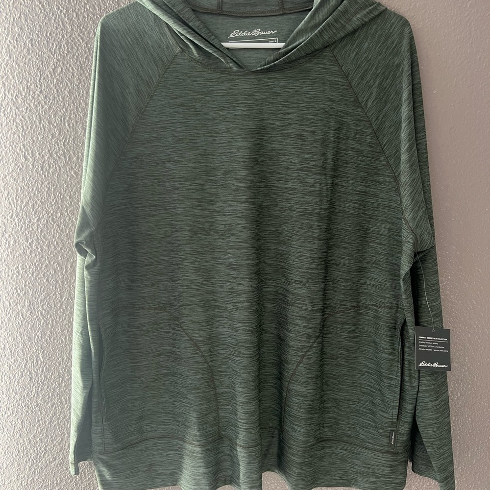 Eddie Bauer Women’s Forest Green Hoodie Sweater